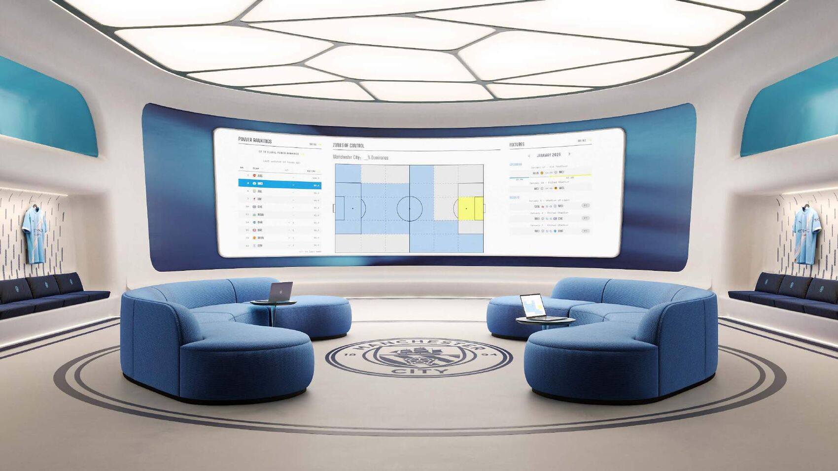 Manchester City performance and heritage room